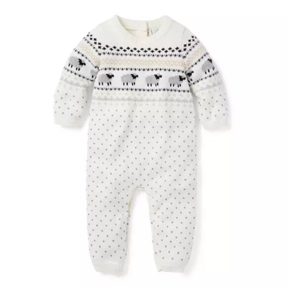 Janie & Jack Baby Sheep Fair Isle One-Piece Warm & Cozy18 months NWT
